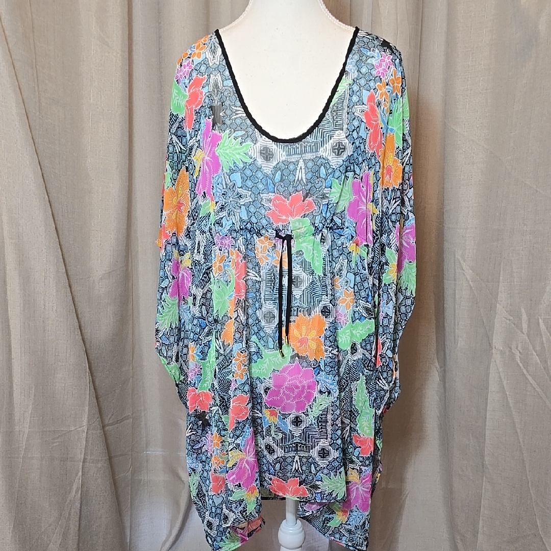 Into The Bleu Floral Multicolor Women's Swim Cover-Up